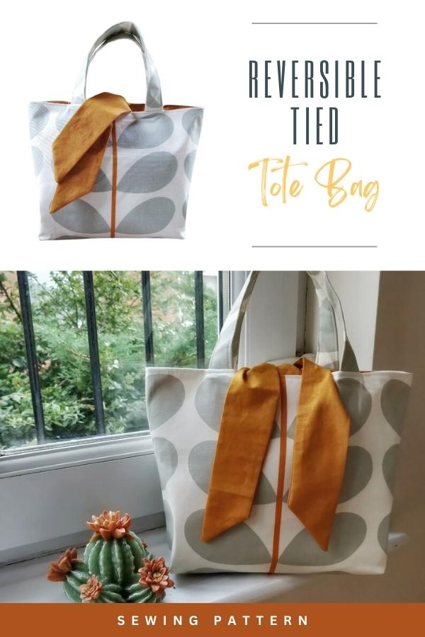 Reversible Tied Tote Bag sewing pattern