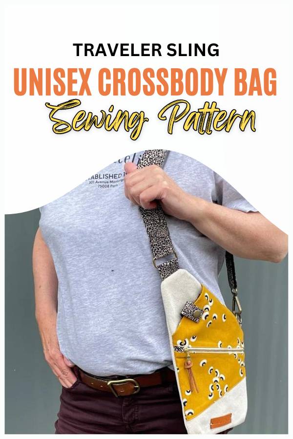 Traveler Sling Unisex Crossbody Bag sewing pattern