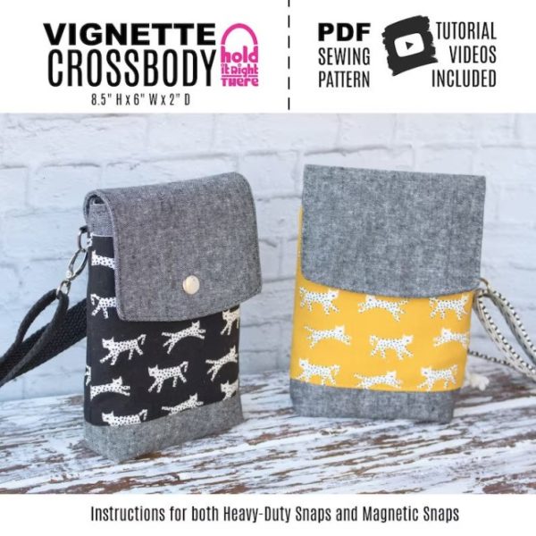 Vignette Phone Crossbody Bag sewing pattern