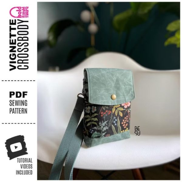 Vignette Phone Crossbody Bag sewing pattern