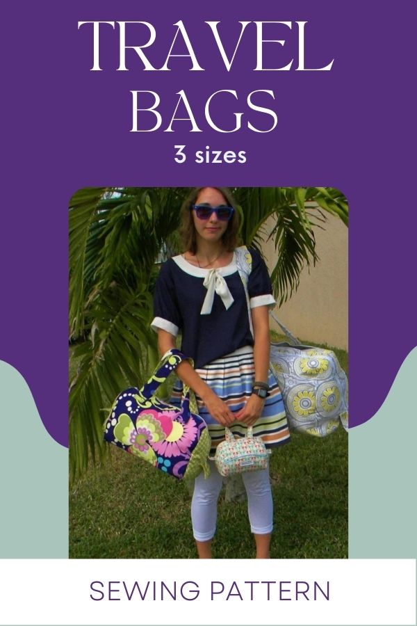Travel Bags sewing pattern (3 sizes)