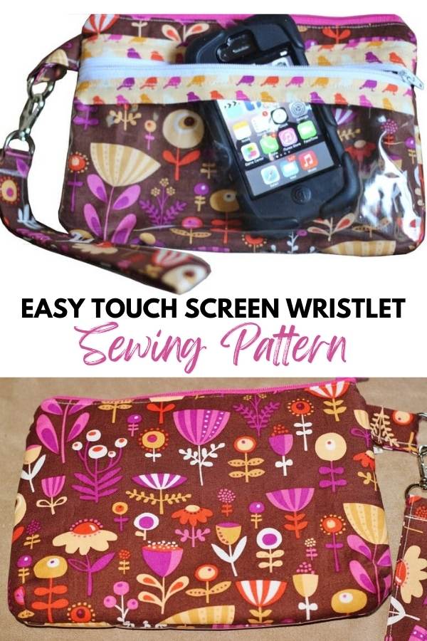 Easy Touch Screen Wristlet sewing pattern