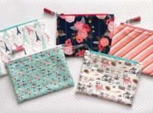 How to sew a simple Zipper Pouch with FREE tutorial