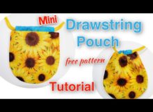 Mini Drawstring Pouch FREE video sewing tutorial