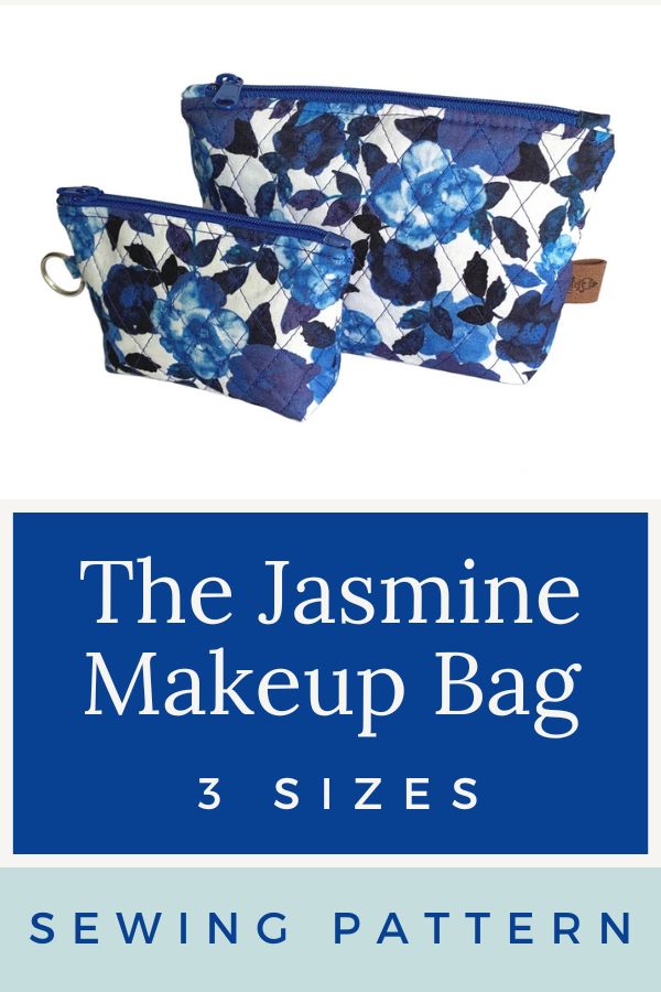 The Jasmine Makeup Bag sewing pattern (3 sizes)