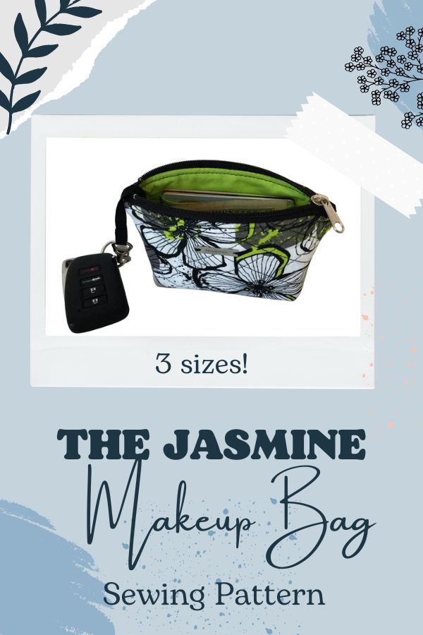 The Jasmine Makeup Bag sewing pattern (3 sizes)