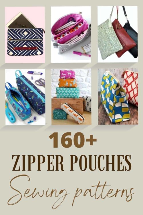 Get your sewing machine ready because you're going to want to make all 160 of these zipper pouch sewing patterns! With clear instructions and pictures for every bag in the list, these quick-to-sew zipper bags are perfect for every skill level, beginner and above. SewModernBags