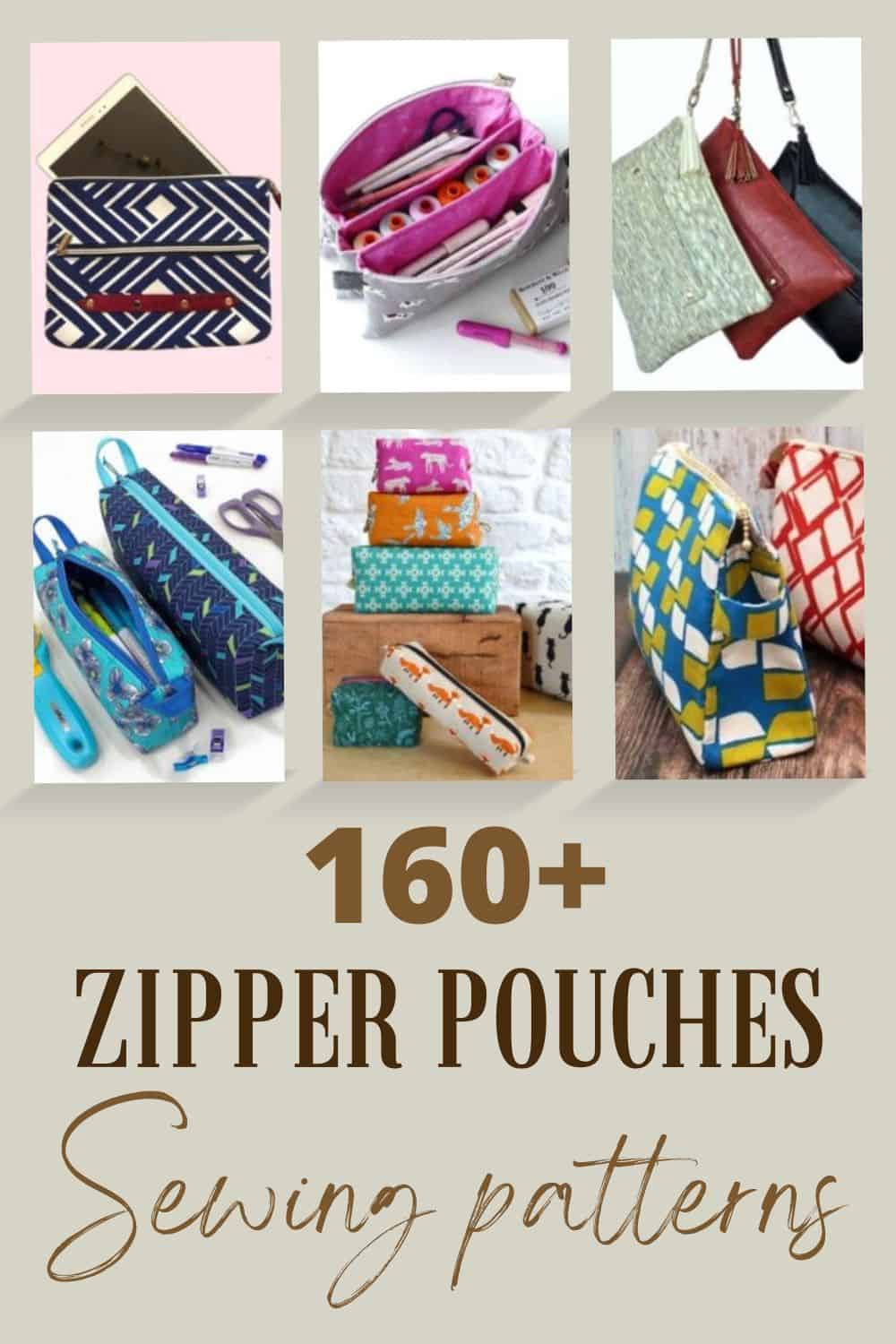 200+ zipper pouch sewing patterns - Sew Modern Bags