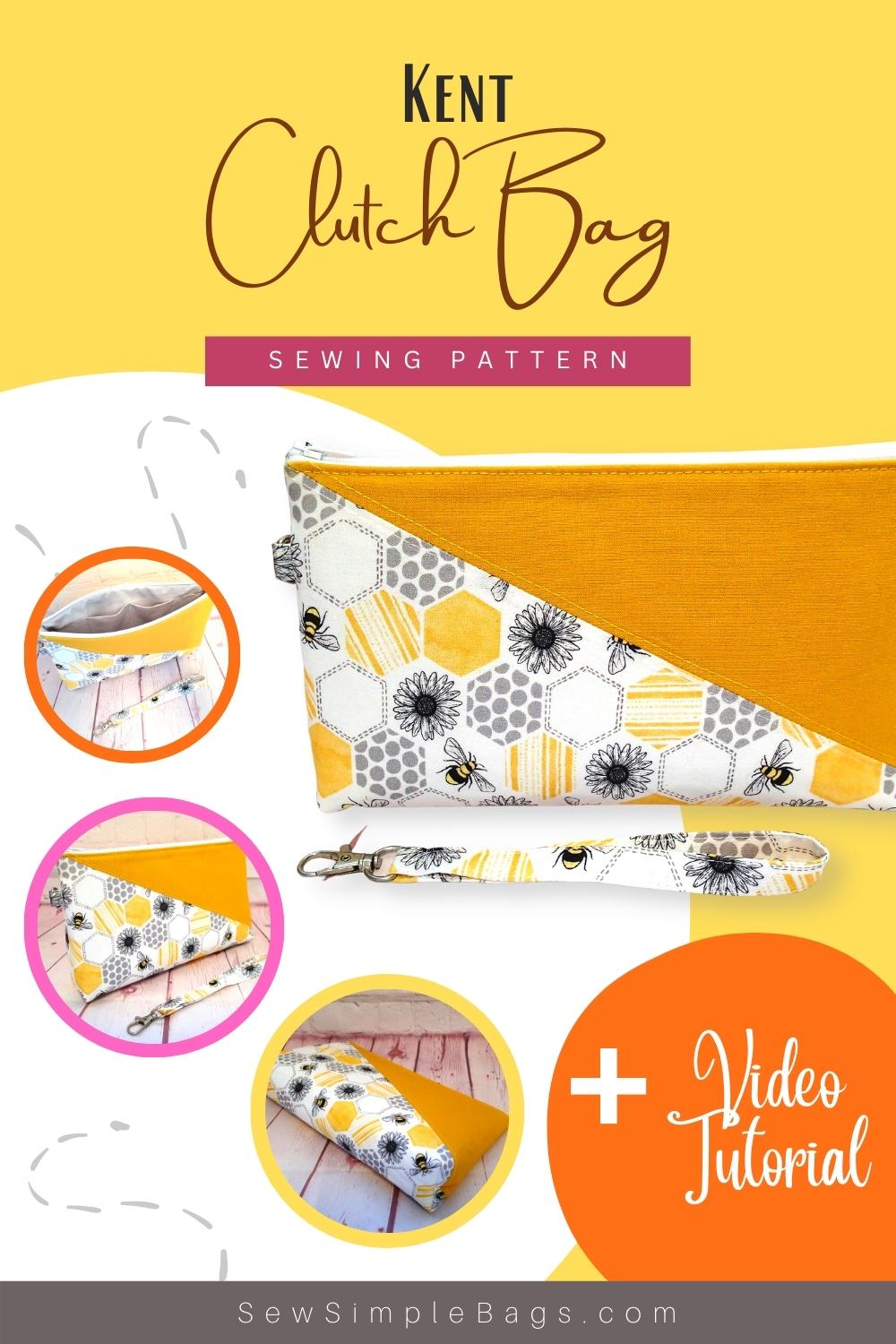 Kent Wristlet Clutch Bag (+video) - Sew Modern Bags