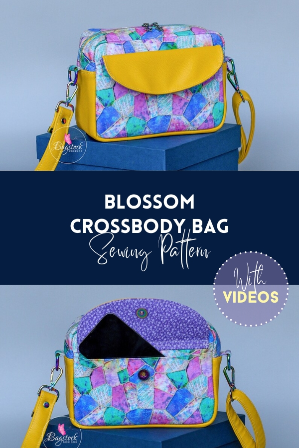 Blossom Crossbody Bag sewing pattern (with video)