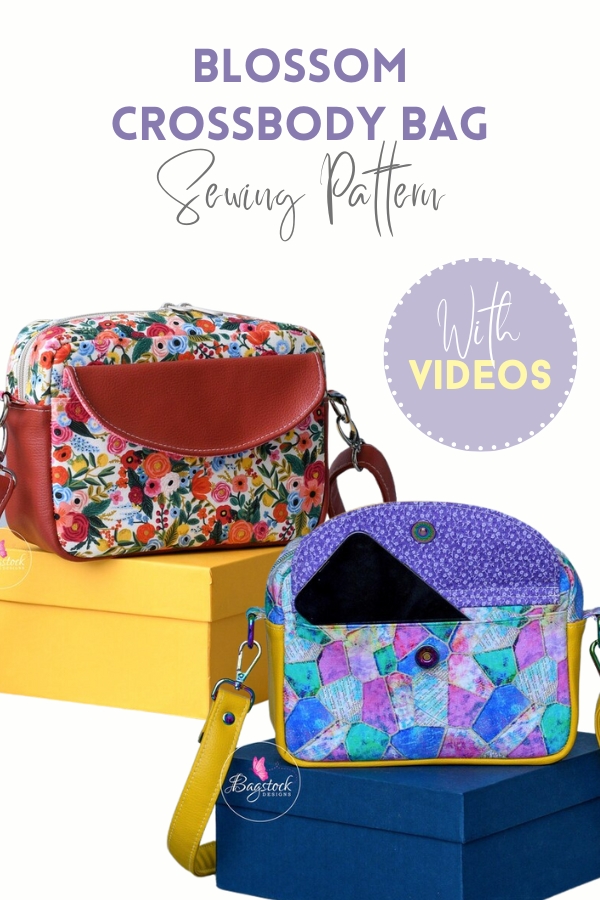 Blossom Crossbody Bag sewing pattern (with video)