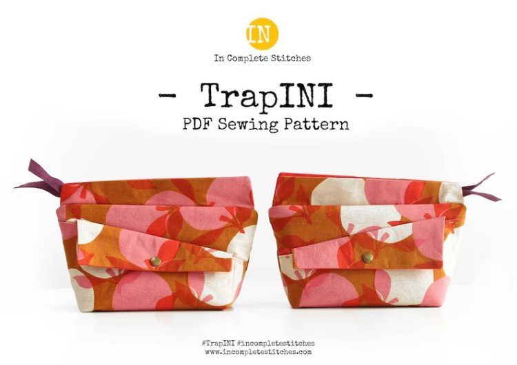 TrapINI Zipper Clutch Bag sewing pattern