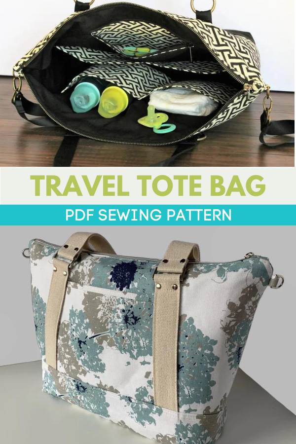 Travel Tote Bag - Sew Modern Bags