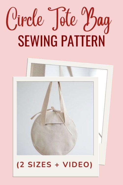 Circle Tote Bag sewing pattern (2 sizes + video) - Sew Modern Bags