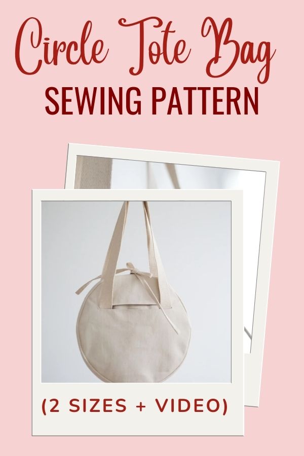 Circle Tote Bag sewing pattern (2 sizes + video)