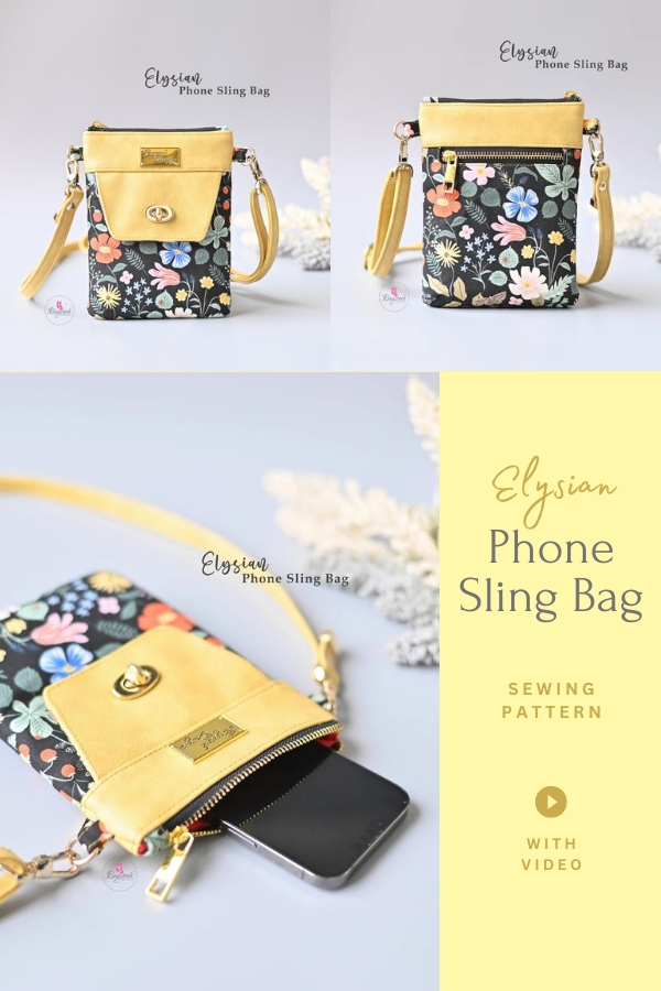 Elysian Phone Sling Bag sewing pattern (with video)