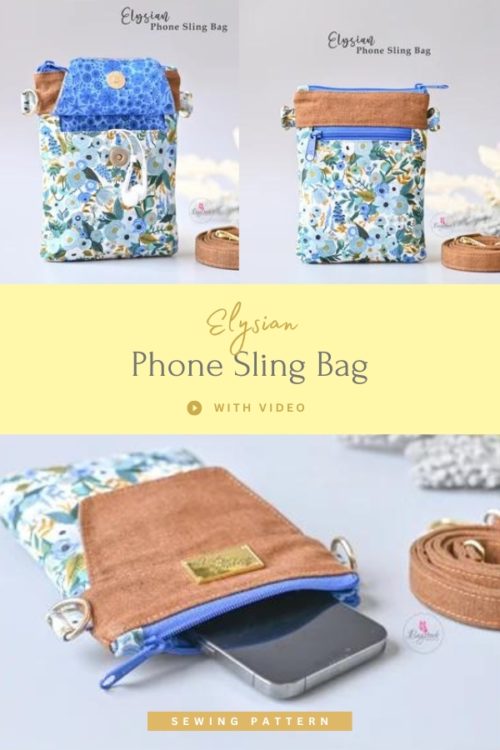 Elysian Phone Sling Bag sewing pattern (with video) - Sew Modern Bags