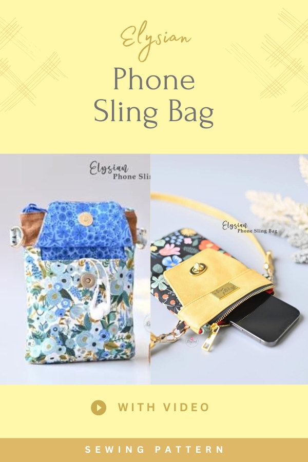 Elysian Phone Sling Bag sewing pattern (with video)