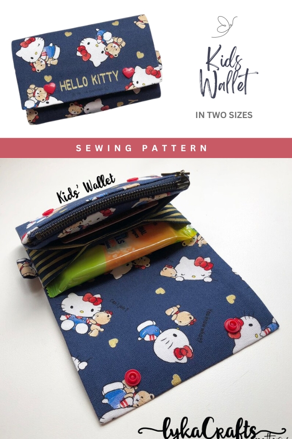 Kids Wallet sewing pattern (2 sizes)