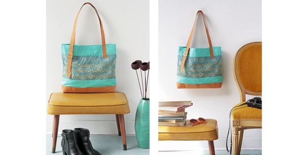 How to Sew a See-Through Tote: Free Fabric and Vinyl Bag Pattern