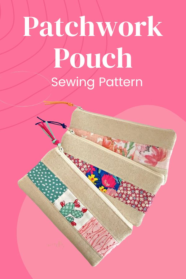 Patchwork Pouch sewing pattern - Sew Modern Bags