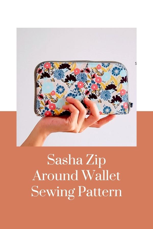 Sasha Zip Around Wallet sewing pattern (2 options)