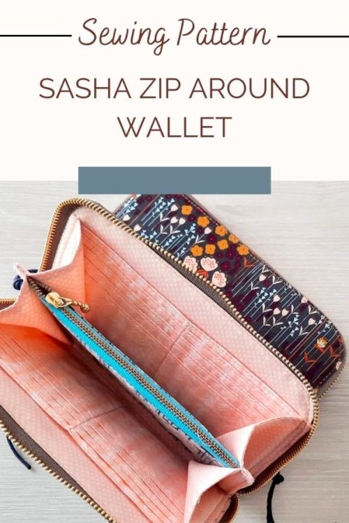 Sasha Zip Around Wallet sewing pattern (2 options) Sew Modern Bags
