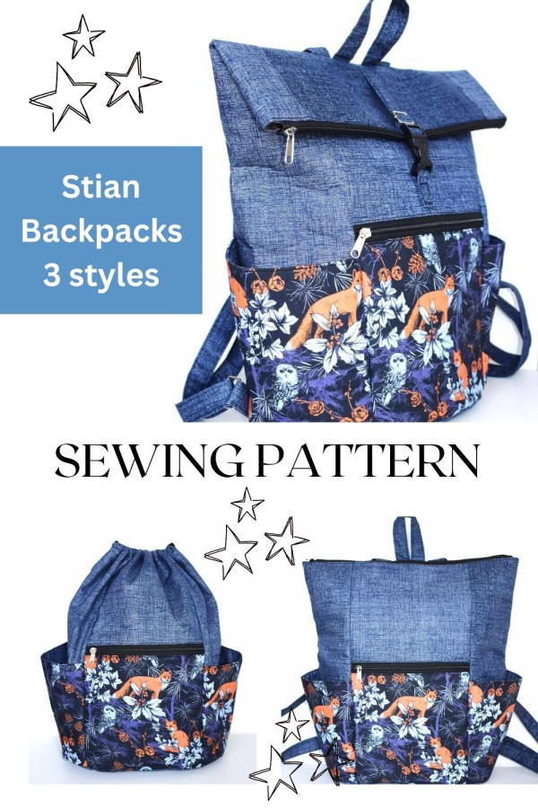 Stian Backpacks sewing pattern (3 styles)