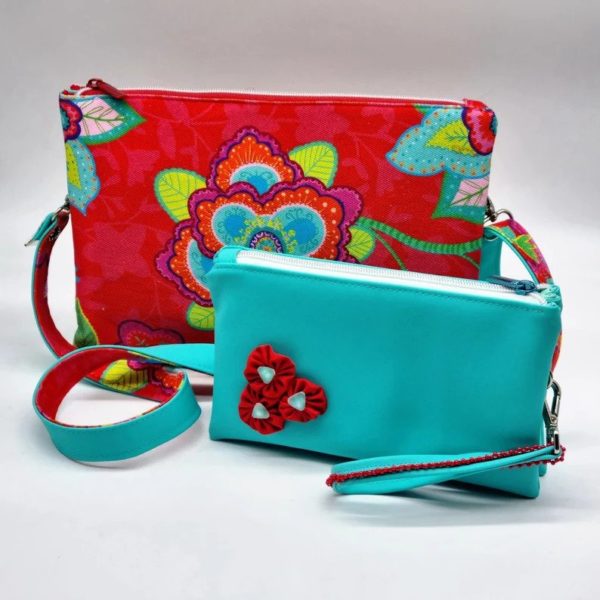 The Double Trouble Crossbody + Clutch combo sewing pattern (+video)