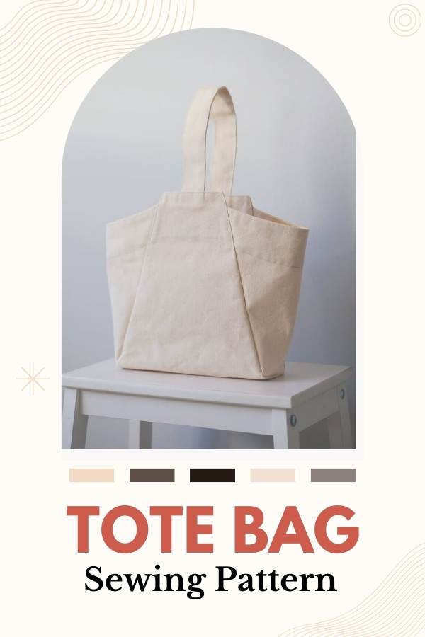 The Bookish Tote Bag sewing pattern (2 sizes) - Sew Modern Bags