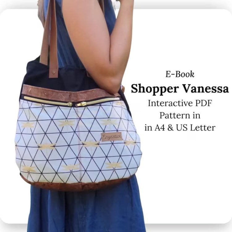 Vanessa Shopper Tote Bag sewing pattern