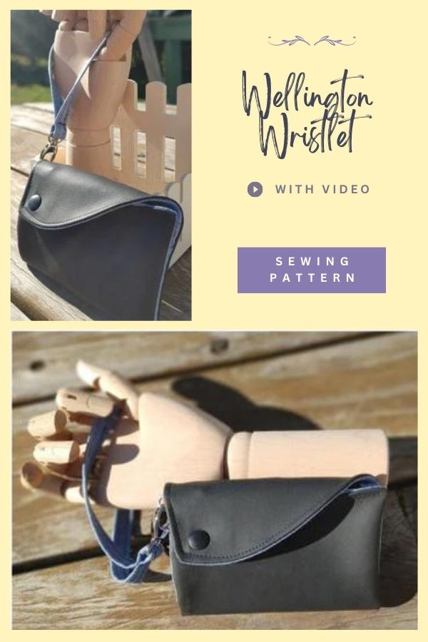 Wellington Wristlet sewing pattern (+ video)