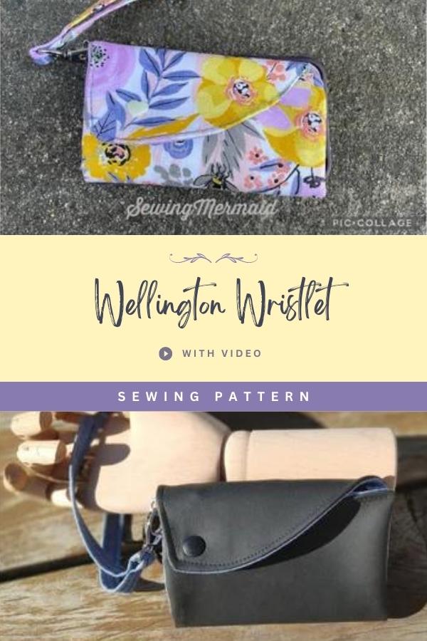 Wellington Wristlet sewing pattern (+ video)