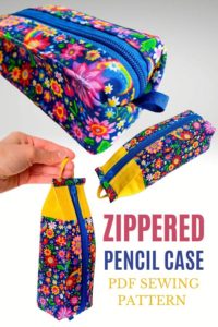 Zippered Pencil case sewing pattern - Sew Modern Bags