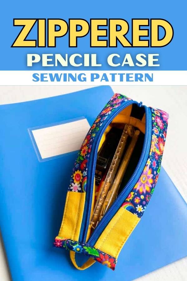 Zippered Pencil case sewing pattern