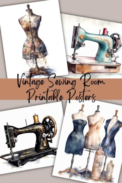 Introducing Our Exquisite Vintage Sewing Room Printable Posters Sew