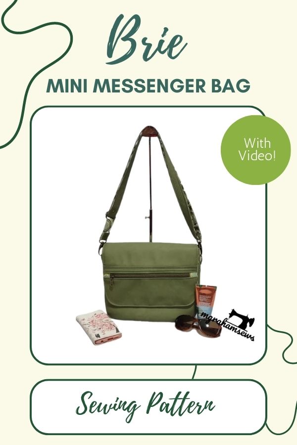 Brie Mini Messenger Bag sewing pattern (with video)