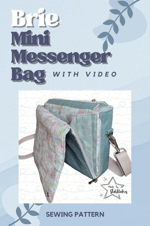 Brie Mini Messenger Bag sewing pattern (with video)