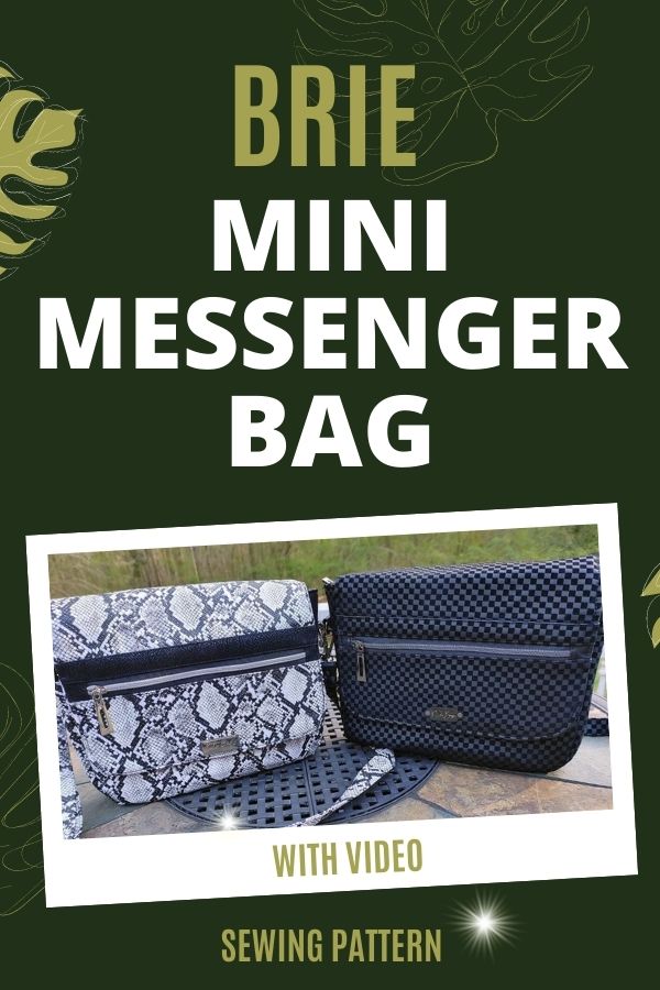 Brie Mini Messenger Bag sewing pattern (with video)