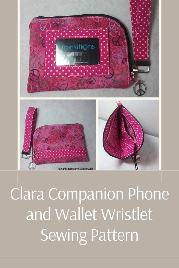 Clara Companion Phone and Wallet Wristlet sewing pattern
