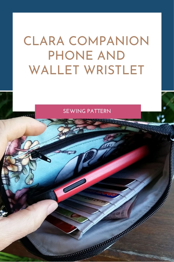 Clara Companion Phone and Wallet Wristlet sewing pattern