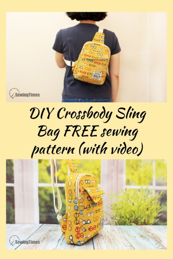 DIY Crossbody Sling Bag FREE sewing pattern with video Sew