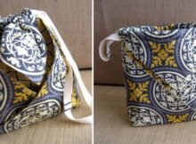 Origami Drawstring Bag FREE sewing tutorial
