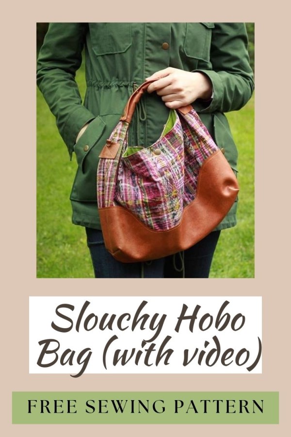 How to make a Slouchy Hobo Bag FREE sewing pattern (with video)