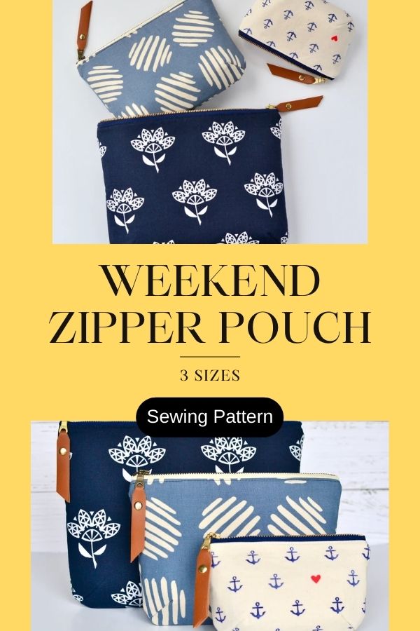 Weekend Zipper Pouch sewing pattern (3 sizes)