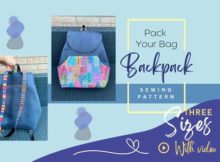 Pack Your Bag Backpack sewing pattern (3 sizes with video)