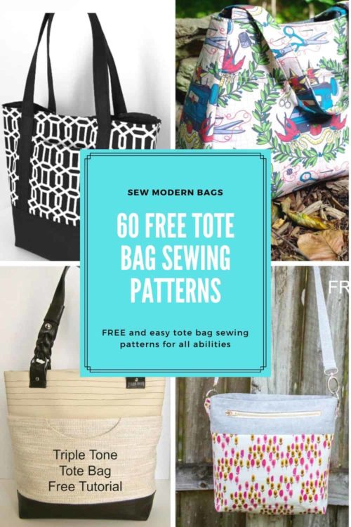 Large Denim Tote Bag FREE sewing pattern - Sew Modern Bags