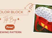 Color Block Tote Bag FREE sewing pattern