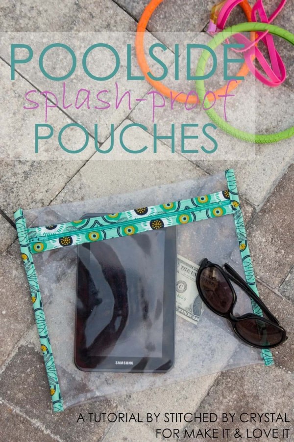 DIY Poolside Splash-Proof Pouches FREE sewing pattern