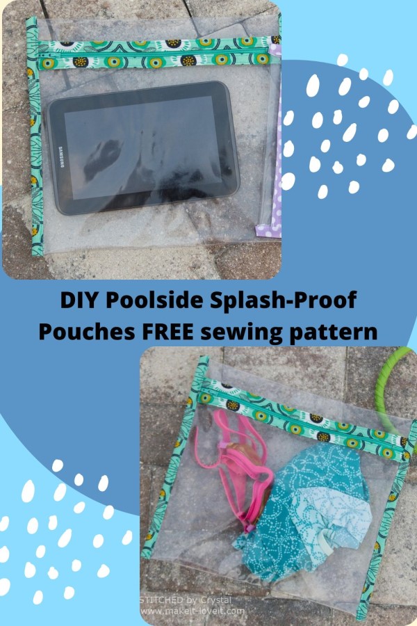 DIY Poolside Splash-Proof Pouches FREE sewing pattern